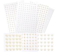 Homoyoyo 14sheet Flat Back Pearl Sticker Self Adhesive Pearl Decals for Nail Beauty Makeup Craft Project Scrapbook Embellishments