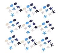 Homoyoyo 150pcs Coastal Mediterranean Wooden Cutouts and DIY Craft Embellishments Blue White for Beach Themed Wall Decor and Artistic Home Decoration