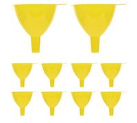 Homoyoyo 15Pcs Plastic Funnels Laboratory Yellow 60Mm Diameter Short Stem for Chemical Analysis and Teaching