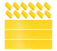 Homoyoyo 15pcs Tennis Court Line Markers Flat round Rectangle Corner Shape Yellow Boundary Marking Set for Outdoor Sports Training and Pickleball Court Layout