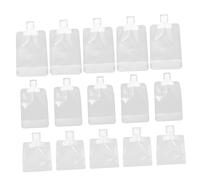 Homoyoyo 15Pcs Travel Squeeze Pouches for Shampoo Lotion Shower Gel Refillable Empty Toiletry Bags Leak Cosmetic Containers for Hand Soap and Creams