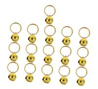 Homoyoyo 16 Pcs Copper Pet Collar Bells Christmas Jingle Hanging Ornaments Crisp Sound for Dogs Cats for Daily Decoration Easy to Wear Remove for Pets