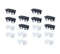 Homoyoyo 16 Pcs Self-adhesive Storage Box Casters Set, Black White One-way Sticky Wheels for Household Storage Cases and Trash Cans, Sturdy Pulley Rollers for Easy Mobility