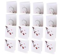 Homoyoyo 16pcs Chinese Style Birthday and Thanksgiving Day Cards Set, DIY Chic Blessing Greeting Cards with Mixed Designs for Holiday and Thank You Notes