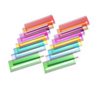 Homoyoyo 16pcs Colored Reading Guide Strips for Students Transparent Overlay Bookmarks Reading Tracking Rulers for Dyslexia Support and Visual Stress Relief Teaching Supplies for All Book