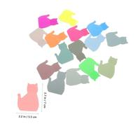Homoyoyo 16pcs Creative Cat Shaped Transparent Memo Pads Colorful To Do List for Office School Home Kawaii Cat Writing Pads for Planner and Cute Stationery Supplies