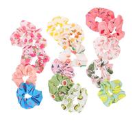 Homoyoyo 16pcs Fruit Pattern Hair Scrunchies for Women and Elastic Ponytail Holders with Soft Fabric Cute Wrist Bracelets Secure Hold Without Hair Damage Mixed Styles