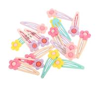 Homoyoyo 16pcs Korean Floral Hair Clips for Women and Lightweight Flower Barrettes Kawaii Cute Styling Accessories Candy Soft Clay Design