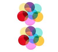 Homoyoyo 16pcs LED Light Filter Film Set - 50mm round Self-adhesive Colored Correction Gels, Soft Lighting Sheets for Ceiling Spotlights and Decorative Lamp Shades