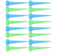Homoyoyo 16pcs Plastic Self Watering Device Plant Watering Tool for Home Automatic with Water Seepage Feature in Blue and Green Assorted Colors