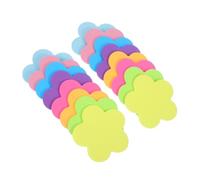Homoyoyo 16pcs Plum Blossom Sticky Notepad Set Colorful Fluorescent Self Adhesive Memo Pads with Smooth Paper for Students Office Home Unique Flower Shape Page Marker Tabs for Organizing