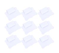 Homoyoyo 16pcs Price Tag Display Holder Hanging Label Display Clip PVC Writable Surface Suitable for Classified Storage White 3.50x2.52x0.79inch for Baskets