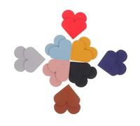 Homoyoyo 16pcs PU Leather Heart Shaped Bookmarks Colorful Corner Page Markers for Teachers Students Book Lovers Flexible Reading Accessories Gift