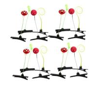 Homoyoyo 16pcs Small Plant Hair Clips for Thin Hair Cute Miniature Green Gradient Leaf Red Fruit Hairpins Non-slip Accessories for Daily Wear Birthdays Holidays and Gift Giving