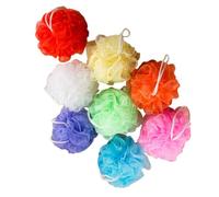 Homoyoyo 16pcs Solid Color Shower Sponges Bath Balls Made of Pe Material for Comfortable Feeling and Exfoliate Use, Bathroom Accessories for Daily Shower Body Scrubber Random Color