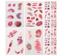 Homoyoyo 16sheets Fake Scars Tattoo Temporary Halloween Makeup Kit Zombie Cosplay Face Scar Stickers for April Fool Day Decor