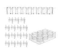 Homoyoyo 17pcs Plastic Reaction Accessory Set with 6 and 9 Well Plates Non-cryogenic Laboratory Tool Featuring Uniform Well Volume for Scientific Experiments
