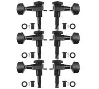 Homoyoyo 18 Ratio Fully-enclosed String Locking Guitar Tuners Set 3 Left 3 Right Electric Acoustic Guitar Parts Rear String Lock Musical Instrument Turners