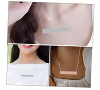 Homoyoyo 18Pcs Metal Stamping Blanks DIY Tag Material Blank Bar Pendant Charms for Engraving Craft Jewelry Making Silver Gold Rose Gold