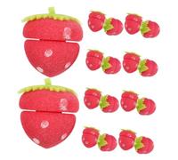 Homoyoyo 18pcs Soft Sponge Hair Rollers Heatless Curlers for Sleeping Overnight Strawberry Shape Hair Curlers DIY Flexible Curling Balls for Gentle Waves and Tight Spirals