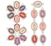 Homoyoyo 19pcs Sturdy Alloy Mary Charms Pendants DIY Jewelry for Women Rhinestone Religious Connection Pendants for Bracelets Necklaces Lightweight Accessories