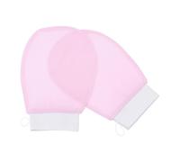 Homoyoyo 1Pair Pink Exfoliating Bath Gloves Scrubbing Mitts for Smooth Skin for Shower Use Gentle Dead Skin Remover for Women