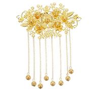 Homoyoyo 1pc Chinese Style Long Tassel Hairpin Retro Hair Comb Headdress Elegant Handmade Accessory for Weddings Dances and Special Occasions for Hanfu and Traditional Costumes