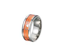Homoyoyo 1PC Couples Stylish Ring Unisex Electrocardiography Finger Ring Luminous Blue Jewelry for Parties Weddings and Gatherings