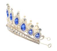 Homoyoyo 1Pc Crystal Headband Elegant Rhinestone Crown for Weddings Birthdays and Special Occasions Charming Bridal Hair Jewelry Blue for Ladies