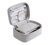 Homoyoyo 1pc Large Capacity Makeup Bag Simple Cosmetic Organizer Pouch for Travel Durable Grey Toiletry Storage Bag for Lipsticks Beauty Tools