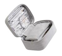 Homoyoyo 1pc Large Capacity Makeup Storage Bag Practical Cosmetic Case for Travel Stylish Design Durable Material Convenient Zipper Closure for Toiletries and Cosmetics Gray