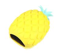 Homoyoyo 1Pc Pineapple Shape Silicone Bath Brush Cartoon Yellow Shower Scrubber for Effortless Cleansing Durable Ergonomic Design for All Skin Types Great Bathing Experience