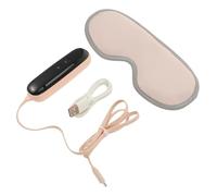 Homoyoyo 1Pc Rechargeable Eye Mask with Heat and Vibration Multipurpose Massage Eye Shade for Night Sleep Travel and Relaxation Microfiber Design Pink