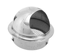 Homoyoyo 1pc Stainless Steel Exhaust Hood Cover Air Vent Rain Cap for Wall Ventilation Kitchen and Industrial Use Design No Louver