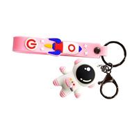 Homoyoyo 1set Cartoon Spaceman Keychains Lovely Key Chains for Bags Cars Keys Materials Cute Astronaut Design As