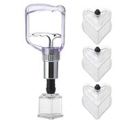 Homoyoyo 1Set Suction Cupping Therapy Set Manual Pump for Body Facial Massage Durable Material Easy to Use Clean Muscle Immunity Radiance