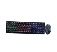 Homoyoyo 1set Usb Gaming Mechanical Keyboard and Ergonomic Mouse Set Wired Design for Gamers Creative Non-conflict Layout for