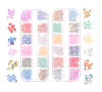 Homoyoyo 2 Boxes Easter Nail Art Polymer Clay Decors with Bunny and Egg Shapes Soft Clay Nail DIY Pieces for Women Cute Easter Set