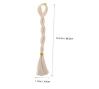 Homoyoyo 2 Bunches High Temperature Fiber Doll Wig Beige Long Straight Hair Replacement for Cotton Dolls DIY Styling Glossy Texture