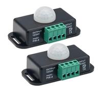 Homoyoyo 2-Pack Body Infrared Light Switch: Motion Sensor 12V/24V Motion Sensor Switch for LED Light Strip Automatic Infrared Controller Motion-Activated, Energy-Efficient Indoor/Outdoor