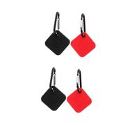 Homoyoyo 2 Pack Silicone Tile Mate Pro Cover - Soft and Flexible Protective Case for Tile Tracker - Anti Scratch Design Easy Installation Perfect for Key and Phone Finders Black Red