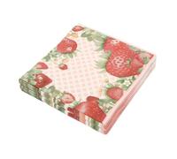 Homoyoyo 2 Pack Strawberry Print Disposable Napkins Vibrant Fruit Design for Summer Parties Birthday Celebrations Showers Soft Wood Pulp for Dining Decoration