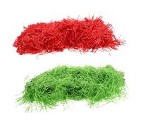 Homoyoyo 2 Packs Shredded Paper Filler for Packaging Red Green Raffia Tissue Paper Stuffers for Weddings Parties Jewelry Boxes and Festive Decorations Hamper Shredded Packaging