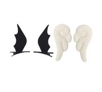 Homoyoyo 2 Pairs Angel Wings Hairpin Angels Hair Accessory for Angel Costume Headpiece Accessories Hair Clip Angel Black Sweet Barrette Barrettes Hair Accessories for