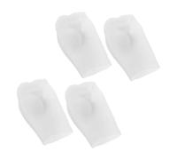 Homoyoyo 2 Pairs Invisible Silicone Elevator Insoles Height Increasing Heel Pads with Anti-Slip Cushion Breathable Half Shoe Lift Inserts for Men Women White Flexible Elevation