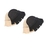 Homoyoyo 2 Pairs No Show Toe Topper Half Socks for Women Thin Breathable Forefoot Cushioned Socks with Non-slip Sole Pads Invisible Summer Liner for Sandals and Heels Black Nude