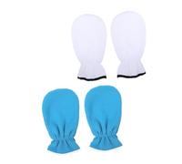 Homoyoyo 2 Pairs Reusable Exfoliating Wax Mitts for Hand Care Washable Paraffin Gloves for Moisturizing and Skin Nourishment Portable Nursing Gloves for Spa Beauty Salon and Home Use