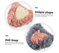 Homoyoyo 2 pcs Cat Ear Skincare Headbands for Women Soft Fabric Hair Accessories for Face Washing Spa Makeup Shower and Daily Hair Fixing Cute Blue and Pink