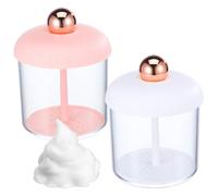 Homoyoyo 2 Pcs Face Wash Foam Maker Quick Foaming Tool for Cleanser Shampoo Multi Purpose Skincare Device Transparent Stylish Design for Daily Use