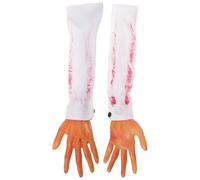 Homoyoyo 2 Pcs Fake Human Arm Hands Halloween Prank Prop with Realistic Rubber and Fabric Material, Scary Lifelike Design for Performances and Events